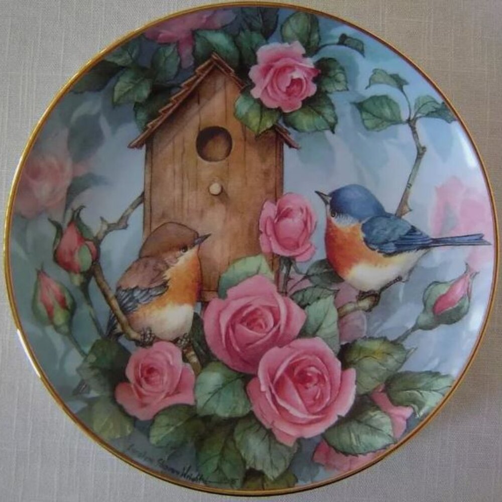 Franklin Mint Heirloom Royal Doulton Larolyn Shores Wright 1995 Plate #HD4666